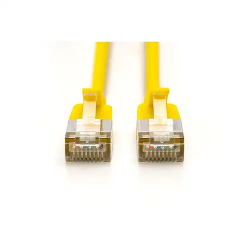 Digitus CAT 6A F-FTP Cable de conexión delgado, 1,5 m, amarillo
