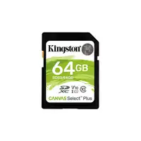 Kingston Technology Tarjeta SDXC Canvas Select Plus 100R C10 UHS-I U1 V10 de 64 GB