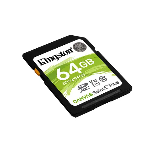 Kingston Technology Tarjeta SDXC Canvas Select Plus 100R C10 UHS-I U1 V10 de 64 GB