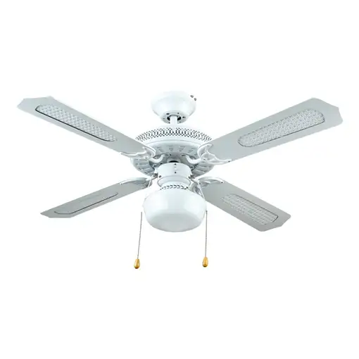 NERJA, vent. techo 105cm,  blanco, 60W, 4 palas, 1xE27