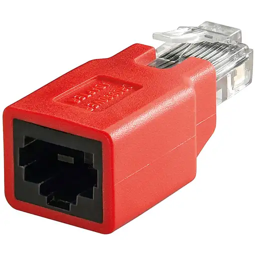Goobay 68912 cambiador de género para cable RJ-45 Rojo
