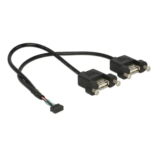 DeLOCK 84832 cable USB USB 2.0 0,25 m 2 x USB A Negro