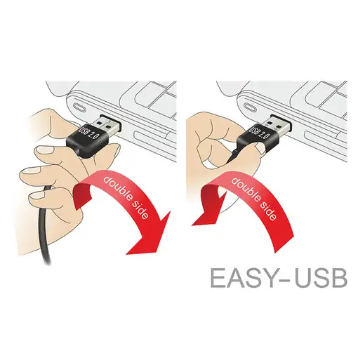 DeLOCK 0.5m, USB2.0-A/USB2.0 Micro-B cable USB 0,5 m USB A Micro-USB B Negro