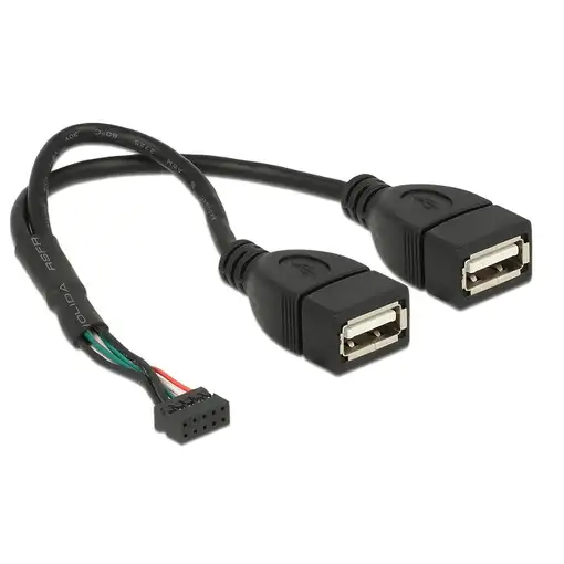DeLOCK 84933 cable USB USB 2.0 0,2 m 2 x USB A Negro DeLOCK 84933 cable USB USB 2.0 0,2 m 2 x USB A Negro
