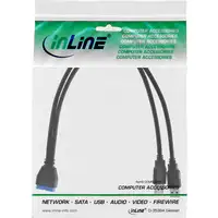 InLine 33447I cable USB USB 3.2 Gen 1 (3.1 Gen 1) 0,4 m 2 x USB Negro