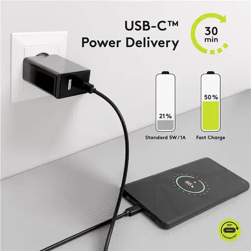 Wentronic 49254 cable USB USB 3.2 Gen 2 (3.1 Gen 2) 1 m USB C Negro