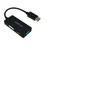 LogiLink CV0109 adaptador de cable de vídeo 0,15 m DisplayPort VGA + HDMI + DVI Ne