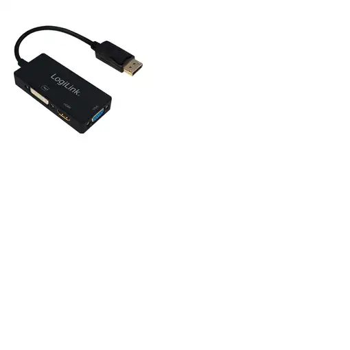 LogiLink CV0109 adaptador de cable de vídeo 0,15 m DisplayPort VGA + HDMI + DVI Ne