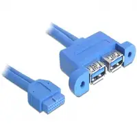 DeLOCK 82941 cable USB USB 3.2 Gen 1 (3.1 Gen 1) 0,45 m 2 x USB A Azul