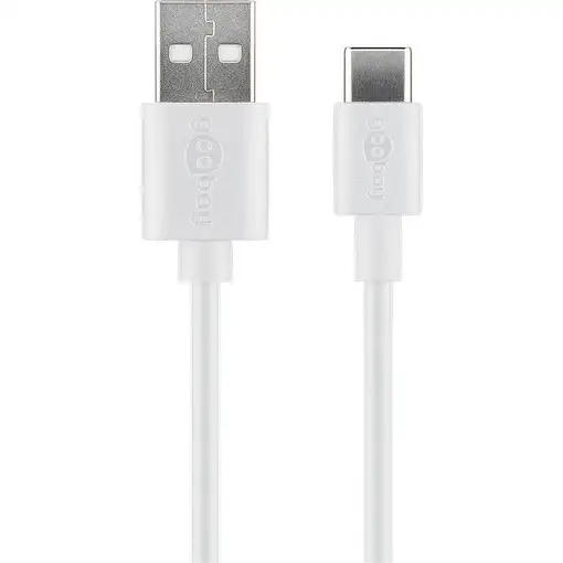 Goobay 59130 cable USB USB 2.0 2 m USB A USB C Blanco
