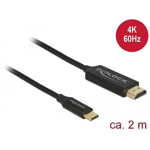 DeLOCK 84905 adaptador de cable de vídeo 2 m USB Tipo C HDMI tipo A (Estándar) Neg