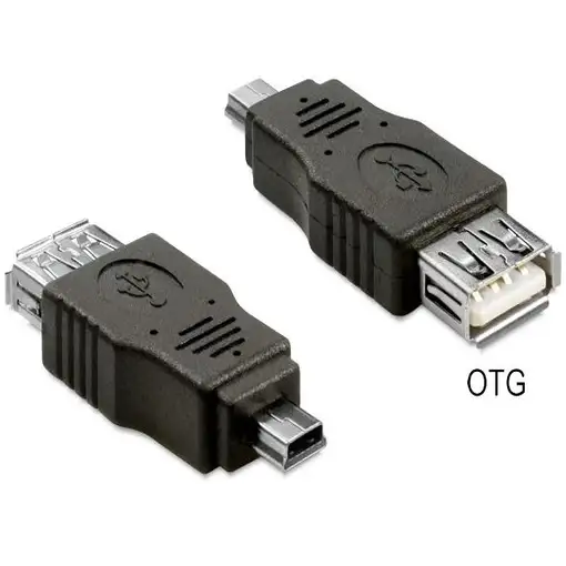 DeLOCK 65399 cambiador de género para cable mini USB A USB A Negro