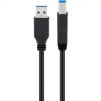 Goobay 93654 cable USB USB 3.2 Gen 1 (3.1 Gen 1) 3 m USB A USB B Negro