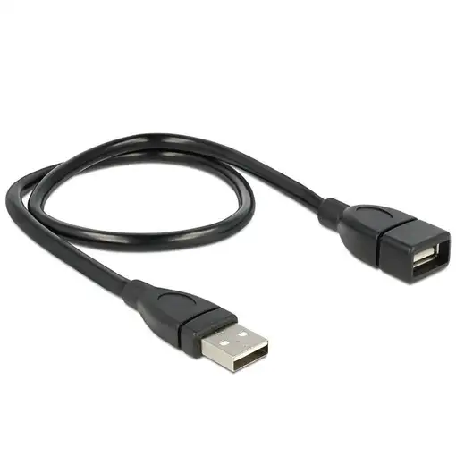 DeLOCK 50cm USB 2.0 cable USB 0,5 m USB A Negro