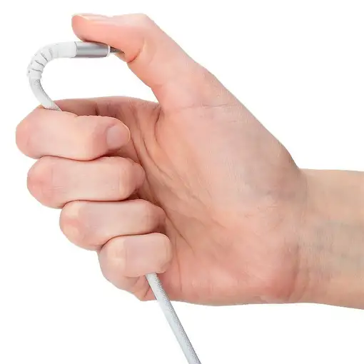 Goobay KAB USB-C (ST-ST) 2m Verbindungskabel Textilmantel White cable USB USB 2.0