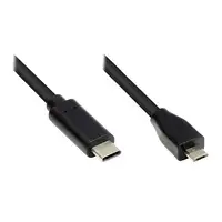 Alcasa GC-M0124 cable USB 3 m USB Tipo C Micro USB Type-B Negro