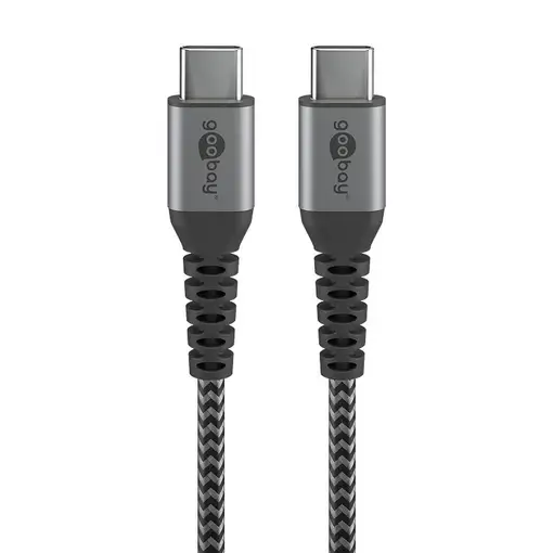 Goobay 49301 cable USB USB 2.0 0,5 m USB C Negro, Gris