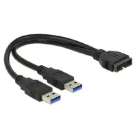DeLOCK 0.25m USB3.0/2xUSB3.0 cable USB USB 3.2 Gen 1 (3.1 Gen 1) 0,25 m 2 x USB A