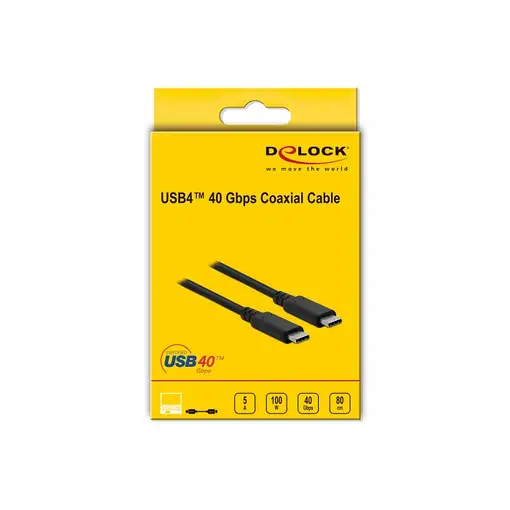 DeLOCK Cable USB4 40 Gbps coaxial 0,8 m