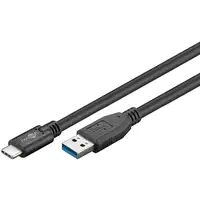 Goobay 67999 cable USB USB 3.2 Gen 1 (3.1 Gen 1) 0,5 m USB A USB C Negro