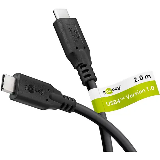 Goobay 74197 cable USB USB4 Gen 2x2 2 m USB C Negro