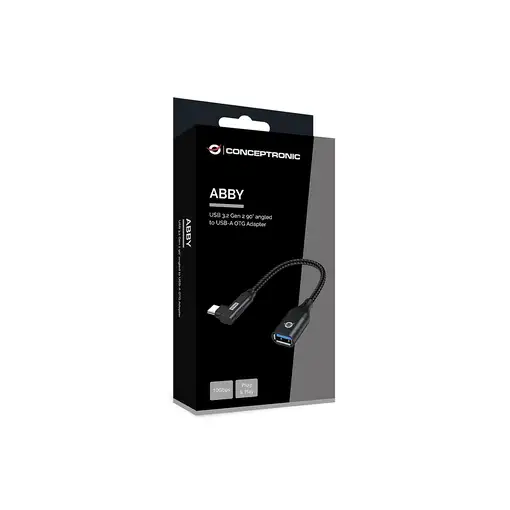 Conceptronic ABBY19B cambiador de género para cable USB-C USB-A Negro
