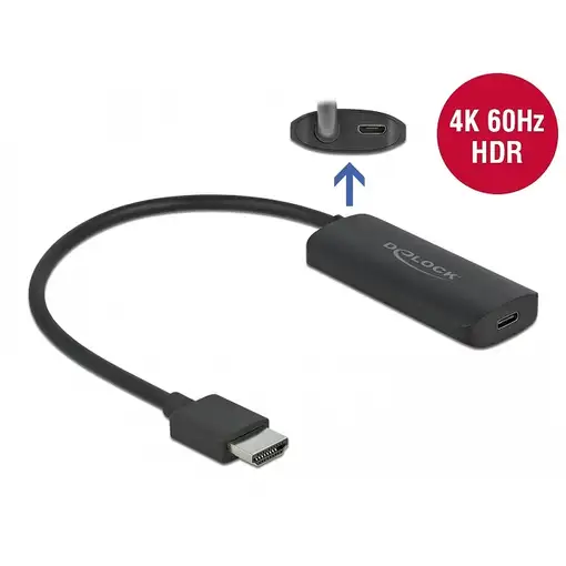 DeLOCK Adaptador HDMI-A macho a USB Type-C hembra (DP Alt Mode) 4K 60 Hz