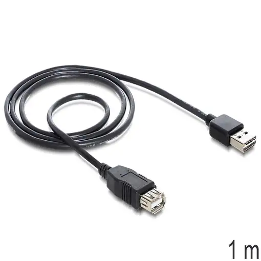 DeLOCK EASY-USB 2.0-A - USB 2.0-A, 1m cable USB USB A Negro