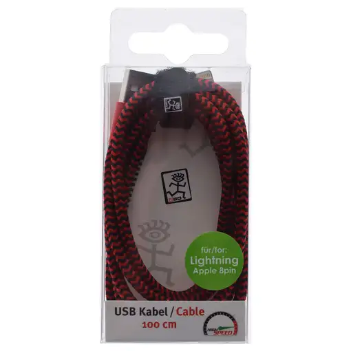 2GO 795946 cable de conector Lightning 1 m Rojo