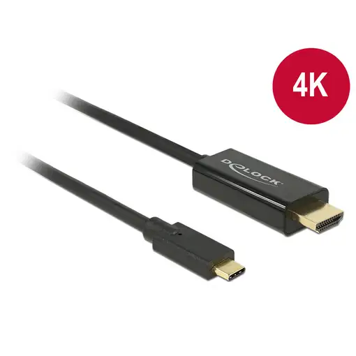 DeLOCK 85259 adaptador de cable de vídeo 2 m USB Tipo C HDMI Negro DeLOCK 85259 adaptador de cable de vídeo 2 m USB Tipo C HDMI Negro