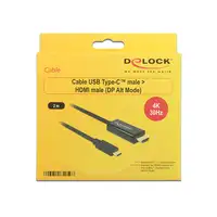 DeLOCK 85259 adaptador de cable de vídeo 2 m USB Tipo C HDMI Negro DeLOCK 85259 adaptador de cable de vídeo 2 m USB Tipo C HDMI Negro