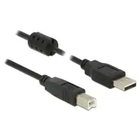 DeLOCK 5m, USB 2.0-A/USB 2.0-B cable USB USB A USB B Negro