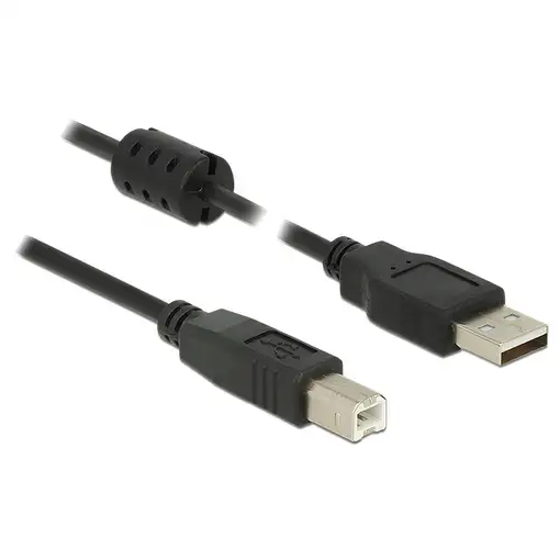 DeLOCK 5m, USB 2.0-A/USB 2.0-B cable USB USB A USB B Negro