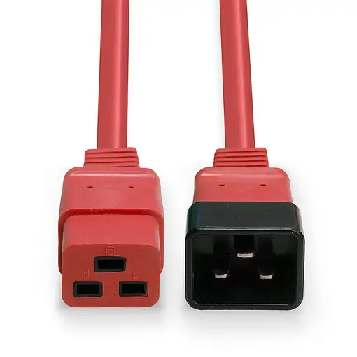 Lindy 30125 cable de transmisión Negro, Rojo 3 m C20 acoplador C19 acoplador