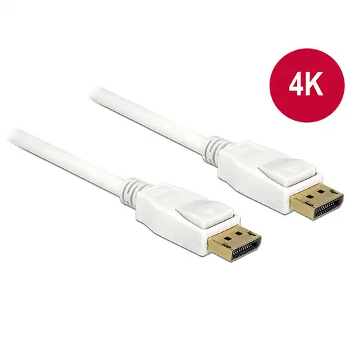 DeLOCK 1m, 2xDisplayPort DisplayPort Blanco