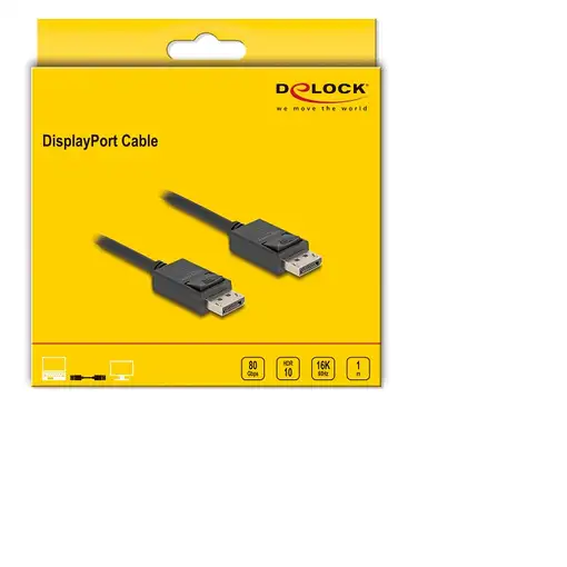 DeLOCK 81174 cable DisplayPort 1 m Negro
