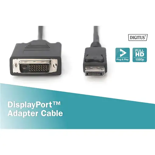 Digitus Cable adaptador DisplayPort, DP a DVI-D