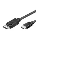 Alcasa HDMI 5m DisplayPort Negro