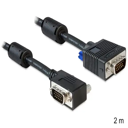 DeLOCK SVGA 2 m cable VGA VGA (D-Sub) Negro