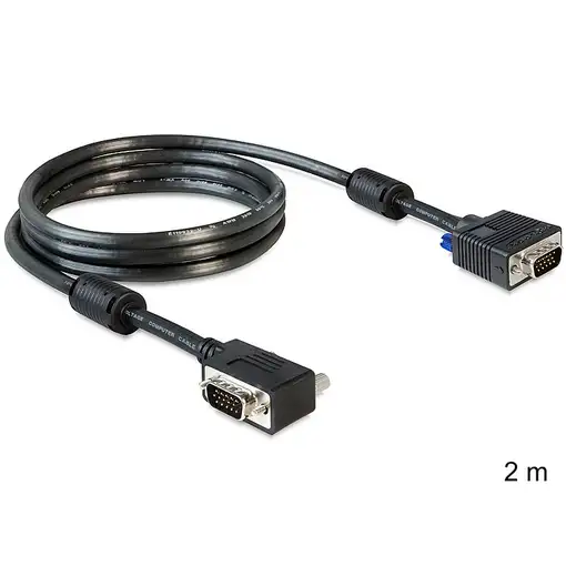 DeLOCK SVGA 2 m cable VGA VGA (D-Sub) Negro