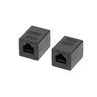 LogiLink NP0034A cambiador de género para cable RJ-45 Negro
