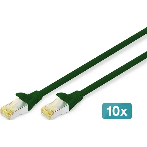 Digitus Cable de conexión CAT 6A S/FTP, 10 unidades