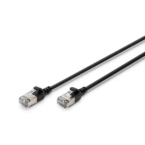 Digitus Cable de interconexión CAT 6A F-FTP Slim, 1 m, negro