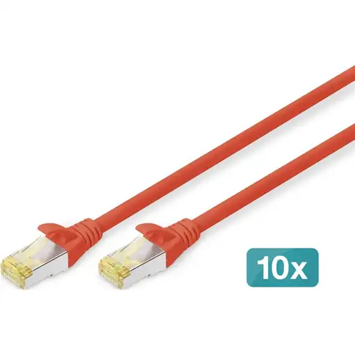 Digitus Cable de conexión CAT 6A S/FTP, 10 unidades