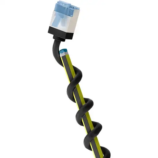 Goobay 74318 cable de red Negro 1 m Cat6a U/FTP (STP)