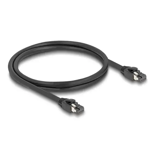 DeLOCK Cable de red RJ45 Cat.8.1 S/FTP, 1 m hasta 40 Gbps, negro