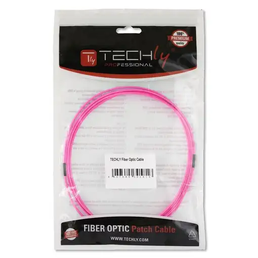 Techly LC M-M 20m Cable de fibra óptica e InfiniBand Fucsia