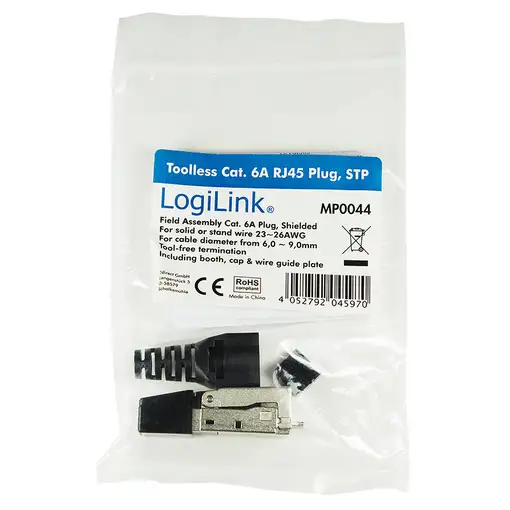 LogiLink MP0044 conector RJ-45 Acero inoxidable