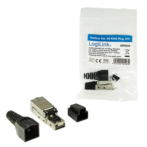 LogiLink MP0044 conector RJ-45 Acero inoxidable