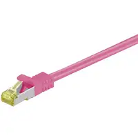 Goobay RJ-45 CAT7 3m cable de red Magenta S/FTP (S-STP)